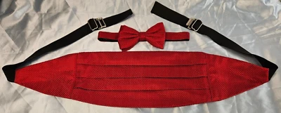 Pajarita y fajuela Nicole Miller New York All Silk roja - Caja original Foto 1 de 4