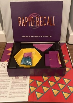Vintage Rapid Recall Board Game -  Sterten - Family Fun - Image 1 of 4