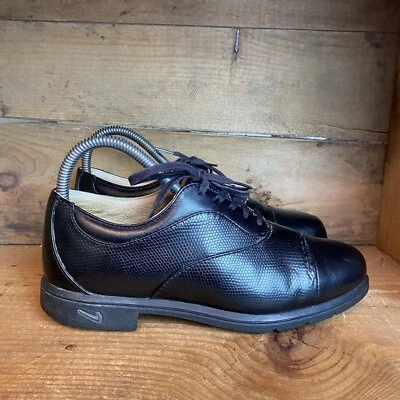 Nike Golf Shoes Verdana Last Women's 7 Black Leather Casual Athletic Cleats - Image 1 of 4