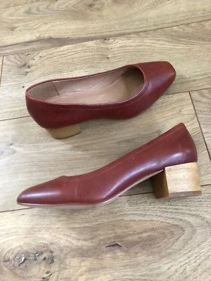Новый MADEWELL raquel насос в коже красного дерева красный коричневый каблуки H6678 размер 5,5 - Изображение 1 из 4
