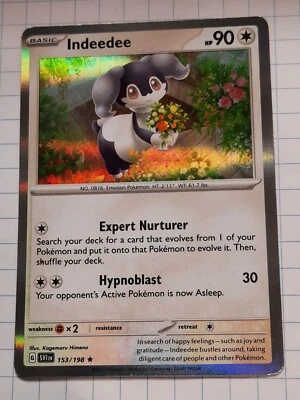 Indeedee 153/198  - Scarlet & Violet - Holo Rare - NM - Pokemon TCG mint - Image 1 of 2