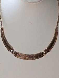 VTG 1975 GOLD TONE NECKLACE SIGNED DESIGNER HENKEL GROSSE GERMANY (DIOR) CHOKER - Picture 1 of 12