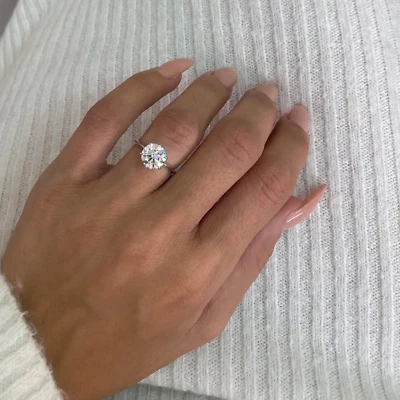 Anel cultivado em laboratório corte brilhante redondo VS1 F Color - 1,50 ct - Imagem 1 de 2