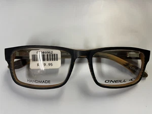 O'neill Eyeglasses Frames ONO-RYDER C.125 Black Brown Wood Square 55-17-140 - Afbeelding 1 van 4