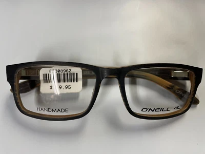 O'neill Eyeglasses Frames ONO-RYDER C.125 Black Brown Wood Square 55-17-140 - Image 1 of 4