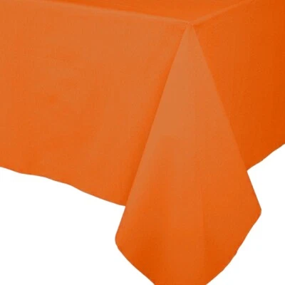 Caspari Paper Linen Solid Table Cover, Tangerine  (114TCL) - Image 1 of 2