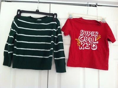  Lote de 2 camisetas WonderKids para niños y suéter The Children's Place talla XS 4  Foto 1 de 3