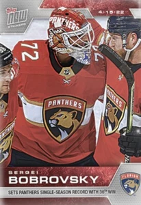 2021-22 Topps Now NHL Sticker Florida Panthers Sergei Bobrovsky #402 Record Win - Bild 1 von 1