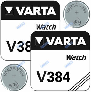 2 x VARTA LR41 SR41SW Silver Oxide 384 Button Cell Watch Battery V384 1.55v SR41