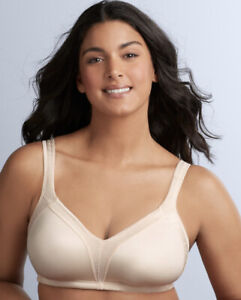 021X04 Playtex 18 Hour Back Smoother Comfort Strap Full Coverage 44DD Beige NEW