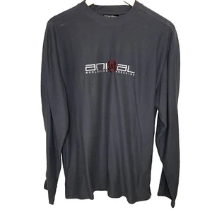 Animal Worldwide tshirt mens medium grey y2k vintage skate longsleeve - Picture 1 of 6