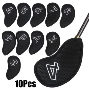 Juego de 10 un./juego de fundas para cabeza de hierro de golf para palos de golf tapas de hierro protectores para cabeza EE. UU. - Imagen 1 de 11