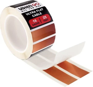 VIXEN GO 16AWG 2-CONDUCTOR FLAT CABLE/WIRE FOR SPEAKERS,DOORBELL,LED LIGHT 25FT - Picture 1 of 9
