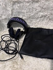 TECHNICS RP-DJ1200 Black DJ Monitoring Headphones Working Unconfirmed