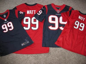 JJ Watt Houston Texans Womens Nike Game Jersey (Home Blue and Alternate Red) - Picture 1 of 7