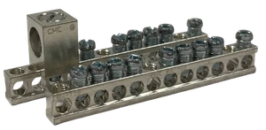 Square D PKGTALP1 Ground Bar Kit 9 Connectors 2 Bars 1 Lug QO/Homeline Aluminum - Picture 1 of 3