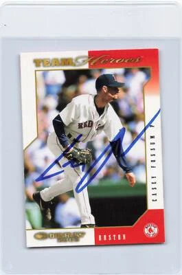 2003 Donruss Team Heroes #77 Casey Fossum Red Sox Signed Auto *J1769 - Image 1 of 2