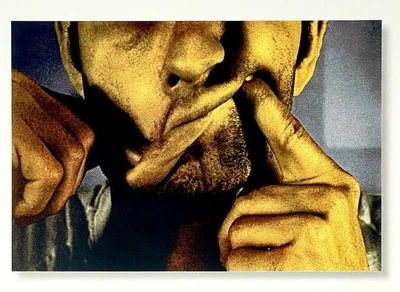 Bruce Nauman (b. 1941) Cartão de anúncio com estampa de arte 2006 - Cockeye Lips - Imagem 1 de 4