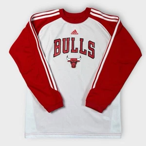 Youth Adidas Chicago Bulls Long Sleeve Jersey T-Shirt Boys M 10/12 Red White - Picture 1 of 8