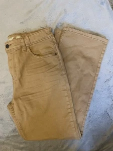 Cat And Jack Boys Khaki Jeans Casual Wear Size 16 Straight Leg Pants - Picture 1 of 3