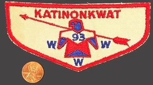 BOY SCOUT BSA OA KATINONKWAT 93 420 65 109 CENTRAL OH C/E SARGA FF F1a 1ª solapa - Imagen 1 de 4