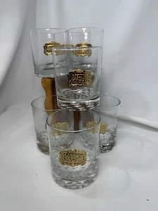 Vtg GOLDEN NUGGET Casino LAS VEGAS GOLD Logo Whiskey LOWBALL Bar Glasses 7 - Picture 1 of 6