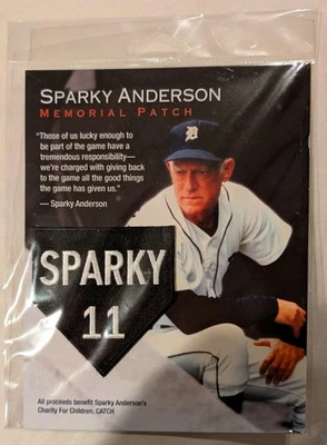 2011 Detroit Tigers Sparky Anderson Memorial Jersey Patch - Image 1 of 2