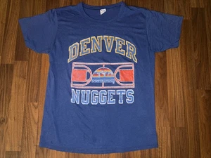 T-shirt Denver Nuggets vintage anni 80 campione uomo taglia L - Foto 1 di 6