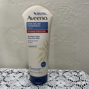 AVEENO Skin Relief Overnight cream INTENSE MOISTURE lotion - Fragrance Free 7.3 - Picture 1 of 4
