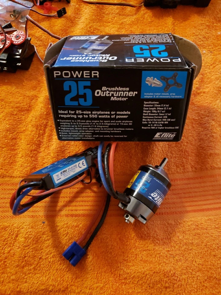 E-flite Brushless Motor Power 25 W/40 Amp ESC Combo  - JT25 - Image 1 of 4