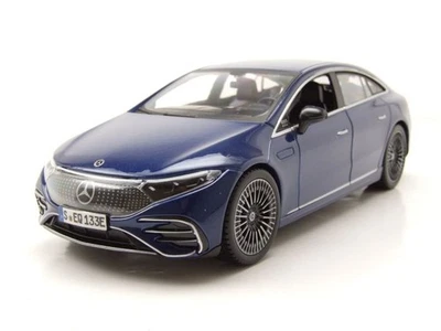 Mercedes EQ EQS Sedán 2022 Azul Metálico Modelo De Coche 1:24 Maisto - Imagen 1 de 4