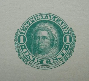 US American POSTAL CARD 1 Cent MARTHA WASHINGTON c1912 Unused - Picture 1 of 4