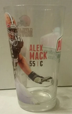 #55 Alex Mack Cleveland Browns NFL Limited Edition Papa Johns Glass Cover