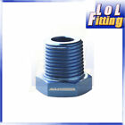 3/8'' NPT Male To 1/8'' NPT Female Reducer Adapter Fitting Aluminum Blue
