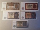 Banknoten 5-100 Mark 1955 UNC 