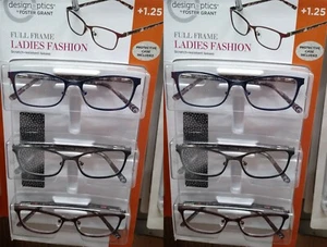 Design Optics Foster Grant Full Frame Ladies +1.25 Reading Glasses 6-pack - Picture 1 of 1