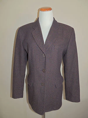 CHAQUETA MUJER NORTON McNAUGHTON MARRÓN/AZUL MEZCLA LANA 3 BOTONES TALLA 10 Foto 1 de 4