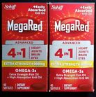 2 Pack MegaRed Advanced 4in1 Extra Strength 900mg  40 Softgels Each  EXP 07/2022