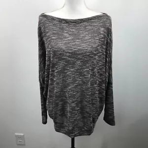FSL Apparel SMALL The Sherrie Black White Marled Dolman Sleeve Top NEW $40  - Picture 1 of 9