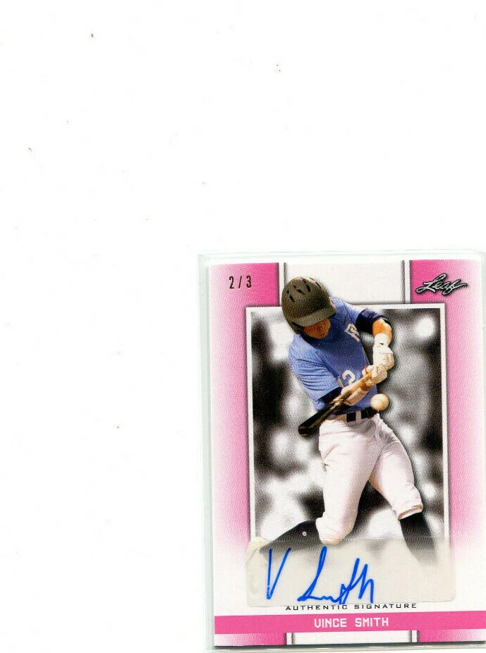 2019 Leaf Perfect Game Autographs Pink Vince Smith Auto 2/3 - Image 1 of 1