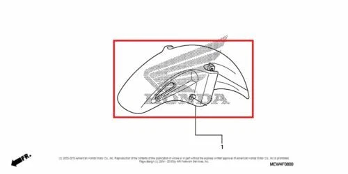 NEW OEM HONDA NT700 NT 700 FRONT FENDER FAIRING BLACK Foto 1 de 1