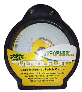 Cables Unlimited Ultra Flat Ethernet Patch Cable 25' Feet New In Package - Picture 1 of 3