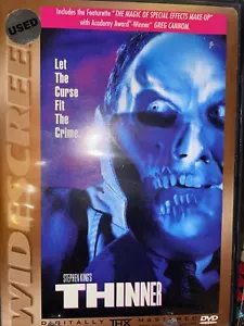 Stephen King Thinner (DVD, 1996) Joe Mantegna, Robert John Burke Horror - Foto 1 di 2