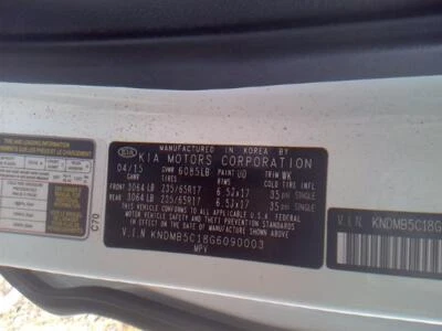 Manija de puerta interior usada se adapta a: Kia Sedona 2016 grado A Foto 1 de 4