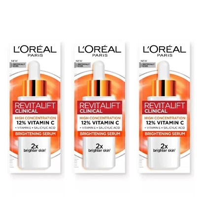SALE! X4 Loreal Revitalift High Concentration 12% Vitamin C Serum 30ml  RRP $220 - image 1 of 4