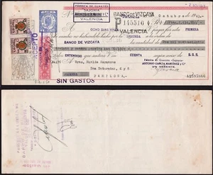 España - Fiscales - Alemany o 56 - 25cts. salmón serie "D" - Letra de cambio - Bild 1 von 1