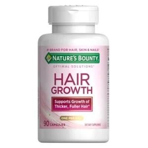 Nature's Bounty Optimal Solutions Hair Growth,Support Thicker, 90 ct Exp: 10/26 - Picture 1 of 3