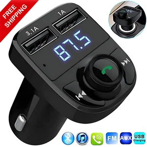 Car Wireless Bluetooth FM Transmitter MP3 Player USB Car Charger Adapter UK Sell - Picture 1 of 12