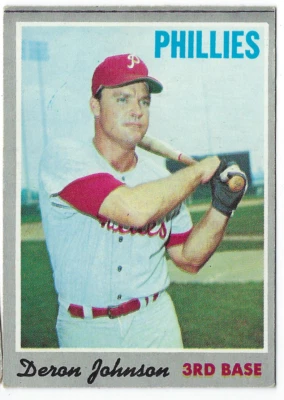 1970 Topps Baseball #125 Deron Johnson Phillies VG-EX Free Shipping Vintage - Image 1 of 2