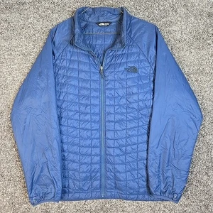 The North Face Jacket Mens XL Blue Thermoball Full Zip Quilted Puffer Primaloft  - Picture 1 of 13